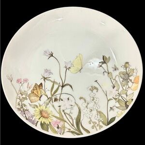 Vintage 1975 Garden Society Fine China Plate Enesco Butterfly Wildflower 8”